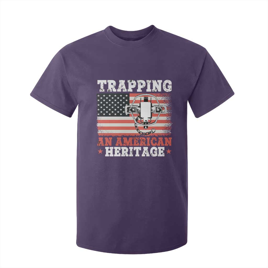 Trapping American Heritage T Shirt For Kid Patriotic Trap Hunting Trapper TS02 Purple Print Your Wear
