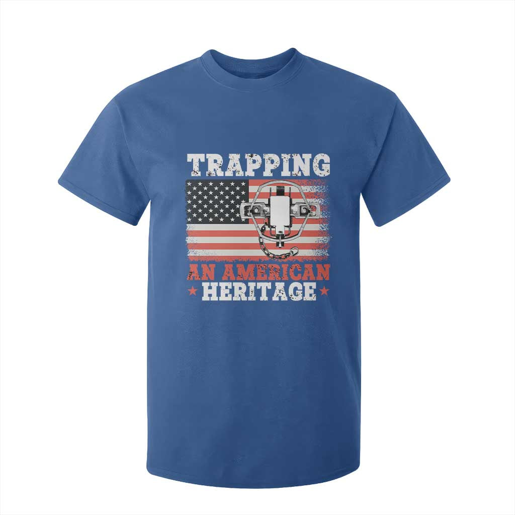 Trapping American Heritage T Shirt For Kid Patriotic Trap Hunting Trapper TS02 Royal Blue Print Your Wear