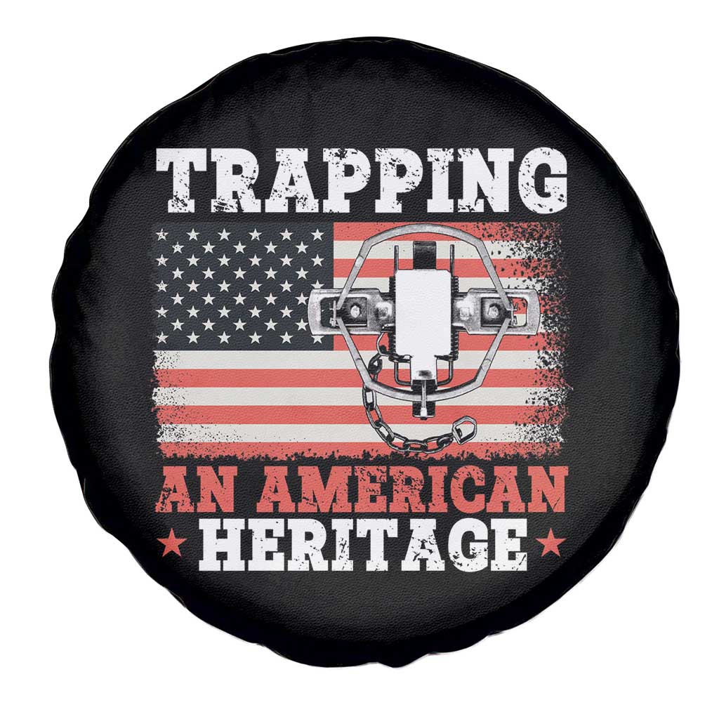Trapping American Heritage Spare Tire Cover Patriotic Trap Hunting Trapper TS02 Print Your Wear