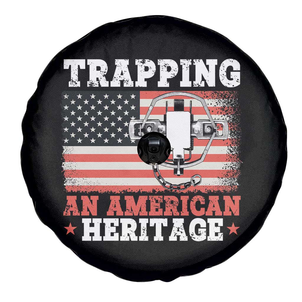 Trapping American Heritage Spare Tire Cover Patriotic Trap Hunting Trapper TS02 Print Your Wear
