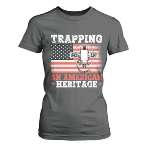 Trapping American Heritage T Shirt For Women Patriotic Trap Hunting Trapper TS02 Dark Heather Print Your Wear