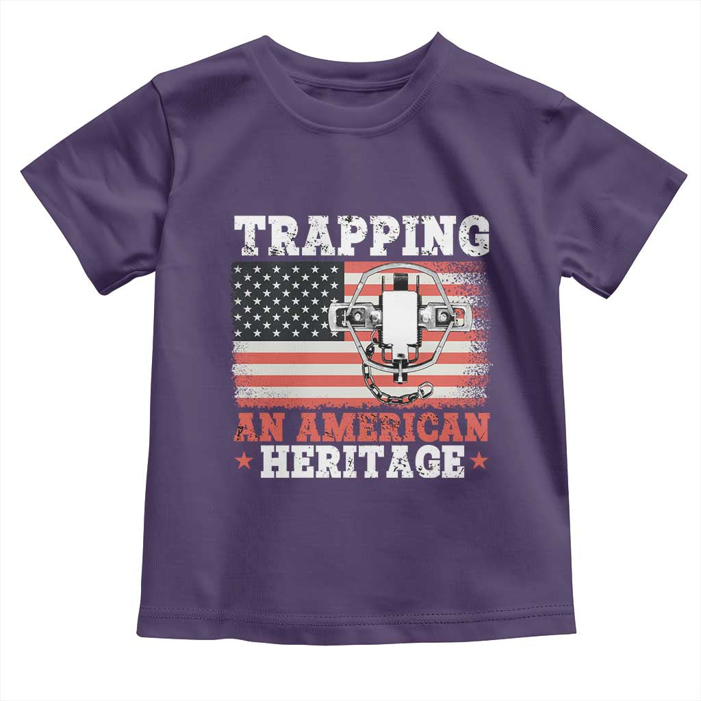 Trapping American Heritage Toddler T Shirt Patriotic Trap Hunting Trapper TS02 Purple Print Your Wear