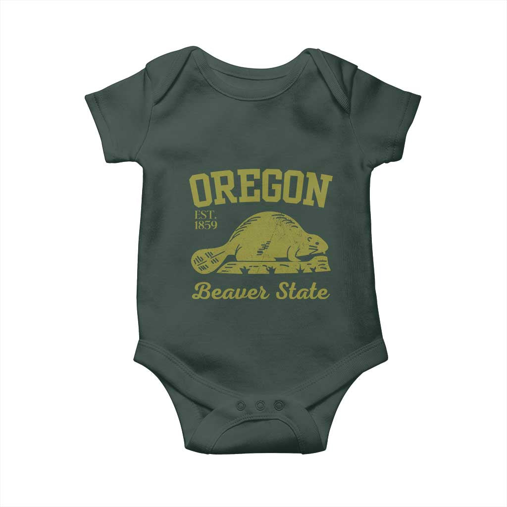 Beaver State Oregon Baby Onesie Est 1859 Vintage Flag TS02 Print Your Wear