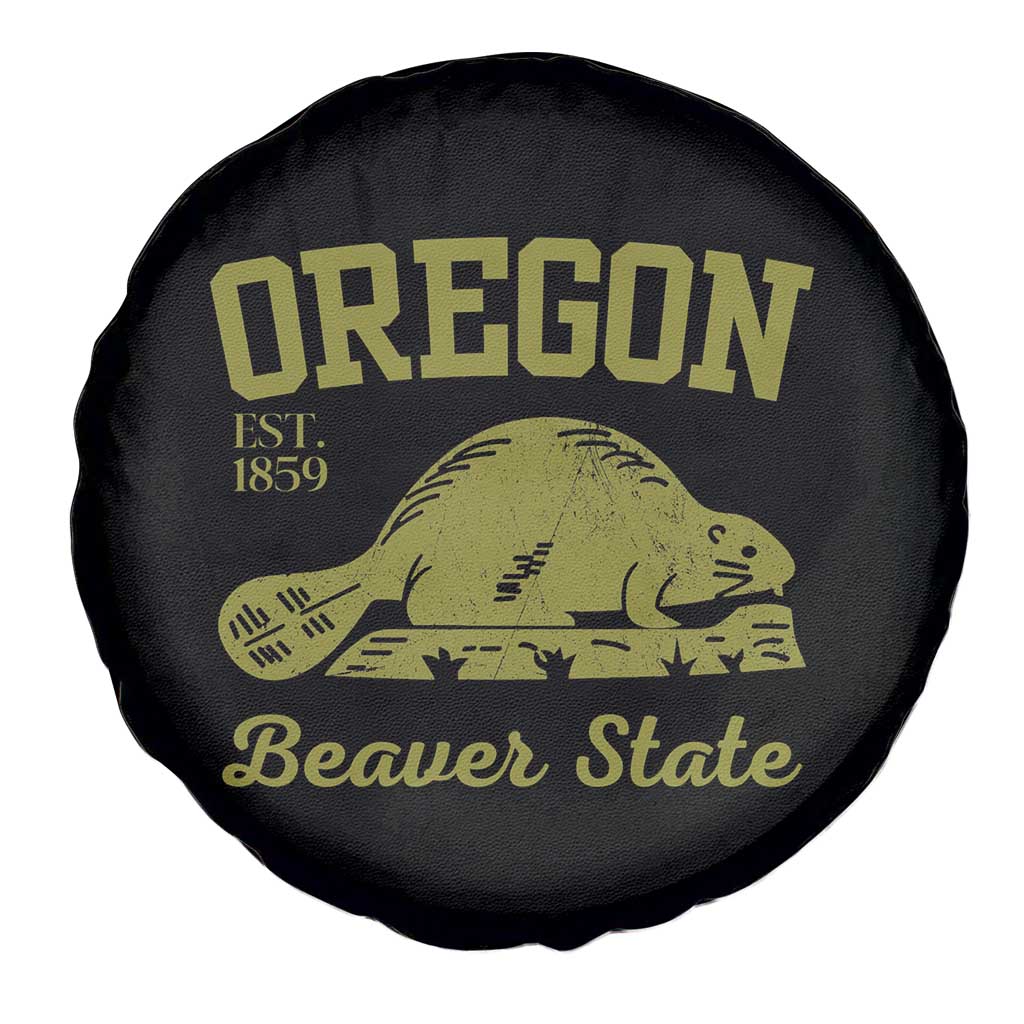 Beaver State Oregon Spare Tire Cover Est 1859 Vintage Flag TS02 Print Your Wear