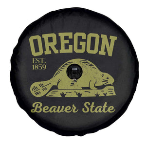 Beaver State Oregon Spare Tire Cover Est 1859 Vintage Flag TS02 Print Your Wear