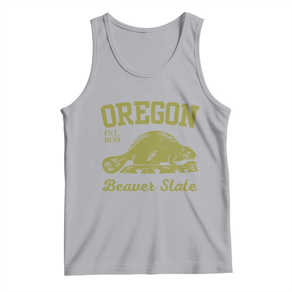 Beaver State Oregon Tank Top Est 1859 Vintage Flag TS02 Athletic Heather Print Your Wear