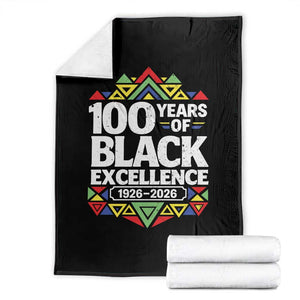 100 Years of Black Excellence 1926 2026 Throw Blanket African Tribal Pattern Heritage Celebrating Black History TS02 Black Print Your Wear