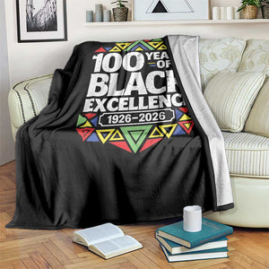100 Years of Black Excellence 1926 2026 Throw Blanket African Tribal Pattern Heritage Celebrating Black History TS02 Print Your Wear