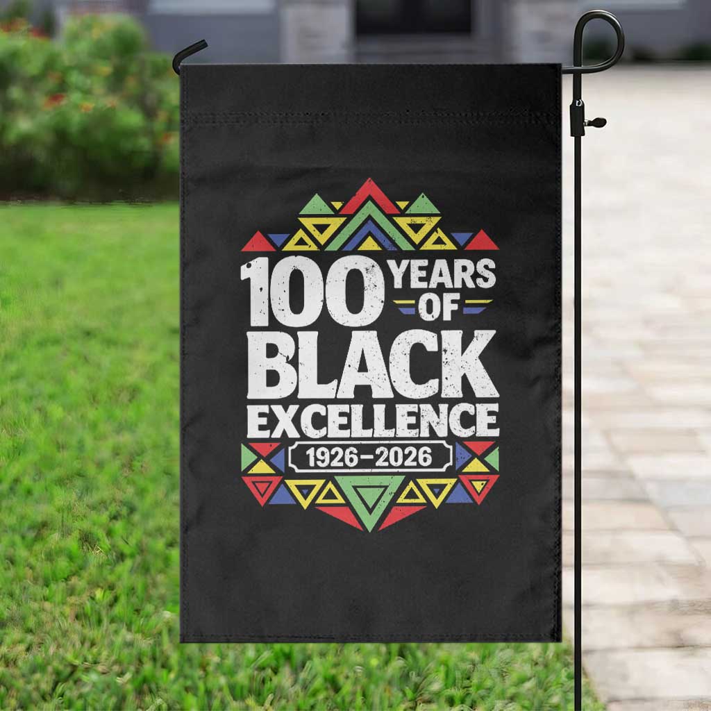 100 Years of Black Excellence 1926 2026 Garden Flag African Tribal Pattern Heritage Celebrating Black History TS02 Print Your Wear