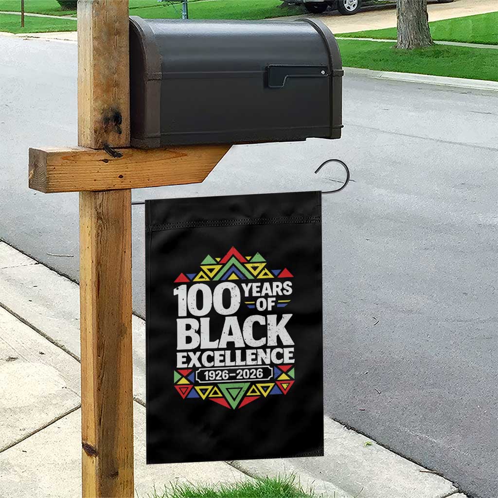 100 Years of Black Excellence 1926 2026 Garden Flag African Tribal Pattern Heritage Celebrating Black History TS02 Print Your Wear