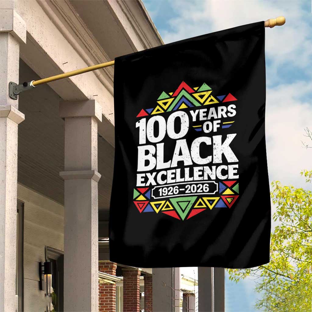 100 Years of Black Excellence 1926 2026 Garden Flag African Tribal Pattern Heritage Celebrating Black History TS02 Print Your Wear