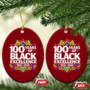 100 Years of Black Excellence 1926 2026 Ceramic Ornament African Tribal Pattern Heritage Celebrating Black History TS02 Print Your Wear