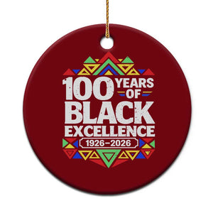 100 Years of Black Excellence 1926 2026 Ceramic Ornament African Tribal Pattern Heritage Celebrating Black History TS02 1pc Red Print Your Wear