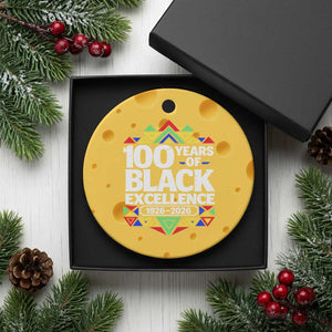 100 Years of Black Excellence 1926 2026 Ceramic Ornament African Tribal Pattern Heritage Celebrating Black History TS02 1pc Yellow Cheese Print Your Wear