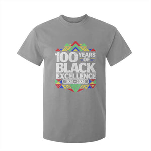 100 Years of Black Excellence 1926 2026 T Shirt For Kid African Tribal Pattern Heritage Celebrating Black History TS02 Sport Gray Print Your Wear