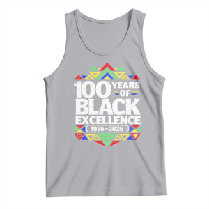 100 Years of Black Excellence 1926 2026 Tank Top African Tribal Pattern Heritage Celebrating Black History TS02 Athletic Heather Print Your Wear