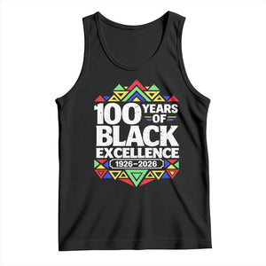 100 Years of Black Excellence 1926 2026 Tank Top African Tribal Pattern Heritage Celebrating Black History TS02 Black Print Your Wear