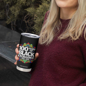 100 Years of Black Excellence 1926 2026 Tumbler Cup African Tribal Pattern Heritage Celebrating Black History TS02 Print Your Wear
