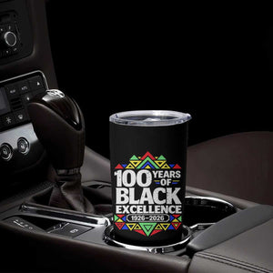 100 Years of Black Excellence 1926 2026 Tumbler Cup African Tribal Pattern Heritage Celebrating Black History TS02 Print Your Wear