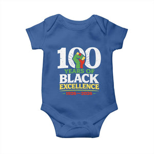 100 Years of Black Excellence 1926 2026 Baby Onesie Pan-African Raised Fist Pride Honoring Black History Legacy TS02 Royal Blue Print Your Wear