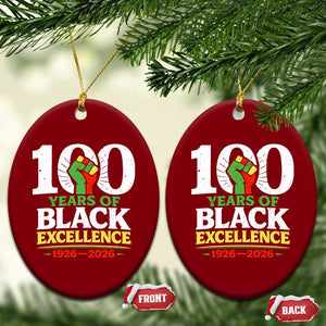 100 Years of Black Excellence 1926 2026 Ceramic Ornament Pan-African Raised Fist Pride Honoring Black History Legacy TS02 Print Your Wear