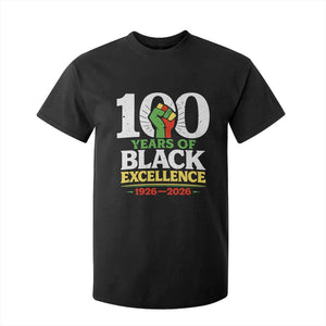 100 Years of Black Excellence 1926 2026 T Shirt For Kid Pan-African Raised Fist Pride Honoring Black History Legacy TS02 Black Print Your Wear
