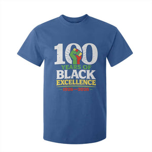 100 Years of Black Excellence 1926 2026 T Shirt For Kid Pan-African Raised Fist Pride Honoring Black History Legacy TS02 Royal Blue Print Your Wear