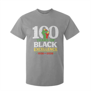 100 Years of Black Excellence 1926 2026 T Shirt For Kid Pan-African Raised Fist Pride Honoring Black History Legacy TS02 Sport Gray Print Your Wear