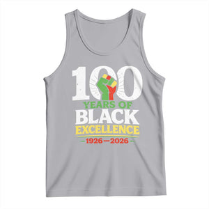 100 Years of Black Excellence 1926 2026 Tank Top Pan-African Raised Fist Pride Honoring Black History Legacy TS02 Athletic Heather Print Your Wear