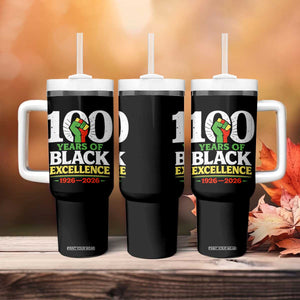 100 Years of Black Excellence 1926 2026 Tumbler With Handle Pan-African Raised Fist Pride Honoring Black History Legacy TS02 Print Your Wear