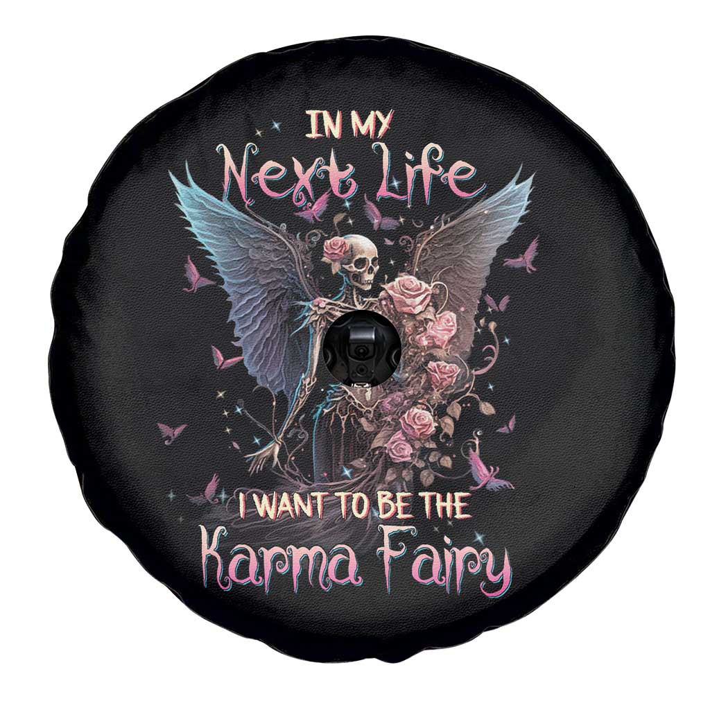 Fairy Skeleton Spare Tire Cover In My Next Life I Want To Be The Karma Rose Angel Skull TS02 Print Your Wear