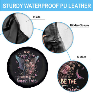 Fairy Skeleton Spare Tire Cover In My Next Life I Want To Be The Karma Rose Angel Skull TS02 Print Your Wear