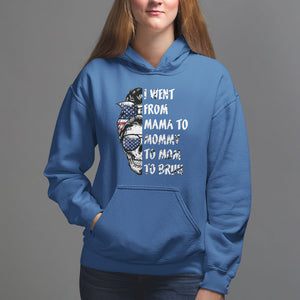Skull Mom Hoodie I Went From Mama To Mommy Mom Bruh Funny Mother's Day Messy Bun TS02 Royal Blue Printyourwear