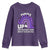 Purple Up For Military Kids Youth Sweatshirt Military Child Month Dog Tags Purple Ribbon Rainbow TS02 Purple Print Your Wear