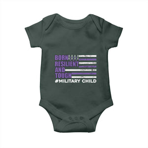 Military Child Born Resilient Tough Baby Onesie Month Of The Military Kids Army Soldier American Flag TS02 Print Your Wear