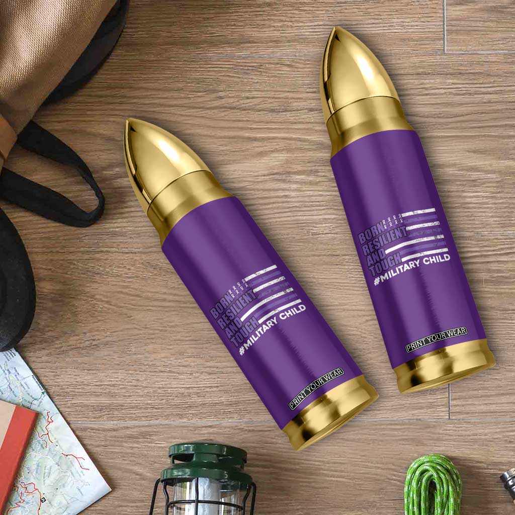 Military Child Born Resilient Tough Bullet Tumbler Month Of The Military Kids Army Soldier American Flag TS02 Print Your Wear