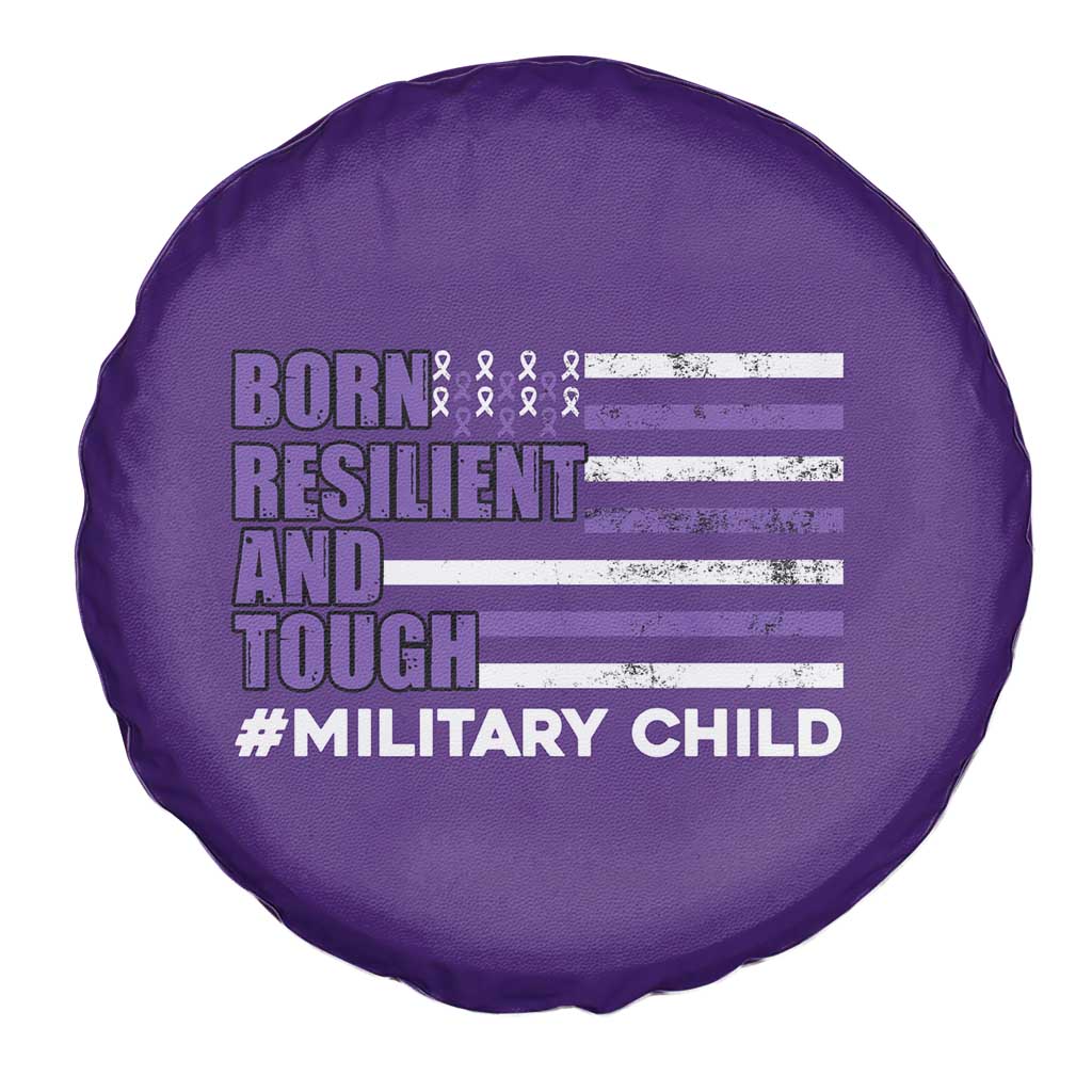 Military Child Born Resilient Tough Spare Tire Cover Month Of The Military Kids Army Soldier American Flag TS02 Print Your Wear