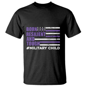 Military Child Born Resilient Tough T Shirt Month Of The Military Kids Army Soldier American Flag TS02 Black Print Your Wear