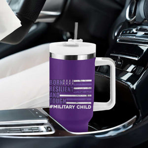 Military Child Born Resilient Tough Tumbler With Handle Month Of The Military Kids Army Soldier American Flag TS02 Print Your Wear