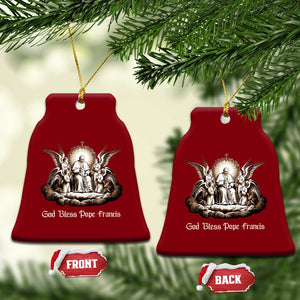 God Bless Pope Francis Ceramic Ornament Memorial Angel Catholic Faith & Unity TS02 Print Your Wear
