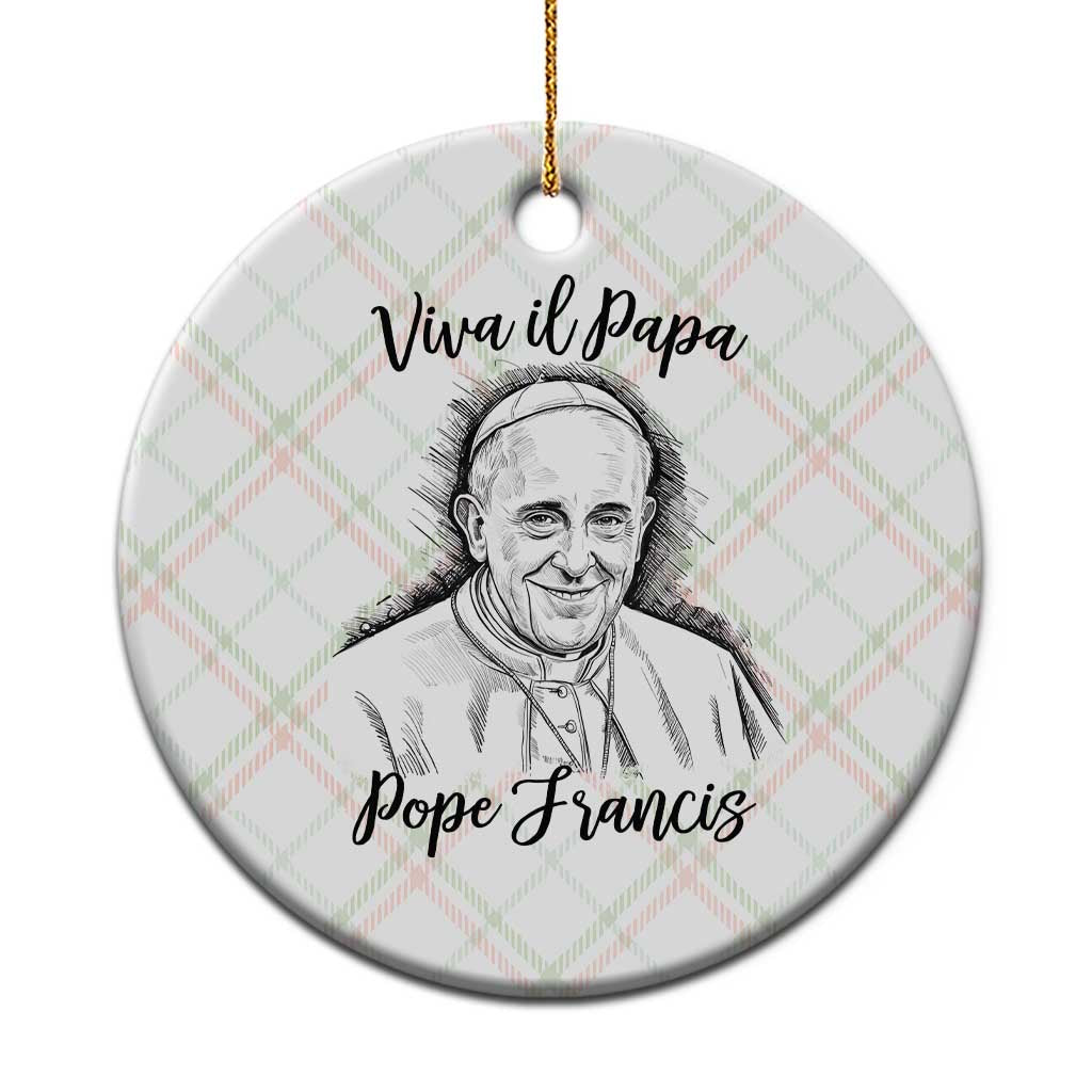 Viva il Papa Pope Francis Ceramic Ornament Thank You Papa Catholic Tribute TS02 1pc Christmas Plaid Print Your Wear