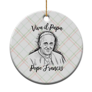 Viva il Papa Pope Francis Ceramic Ornament Thank You Papa Catholic Tribute TS02 1pc Christmas Plaid Print Your Wear