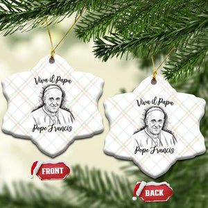 Viva il Papa Pope Francis Ceramic Ornament Thank You Papa Catholic Tribute TS02 Print Your Wear