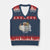 In Loving Memory of Pope Francis V-Neck Knit Sweater Vest Viva il Papa 1936-2025 TS02 Navy Red Print Your Wear