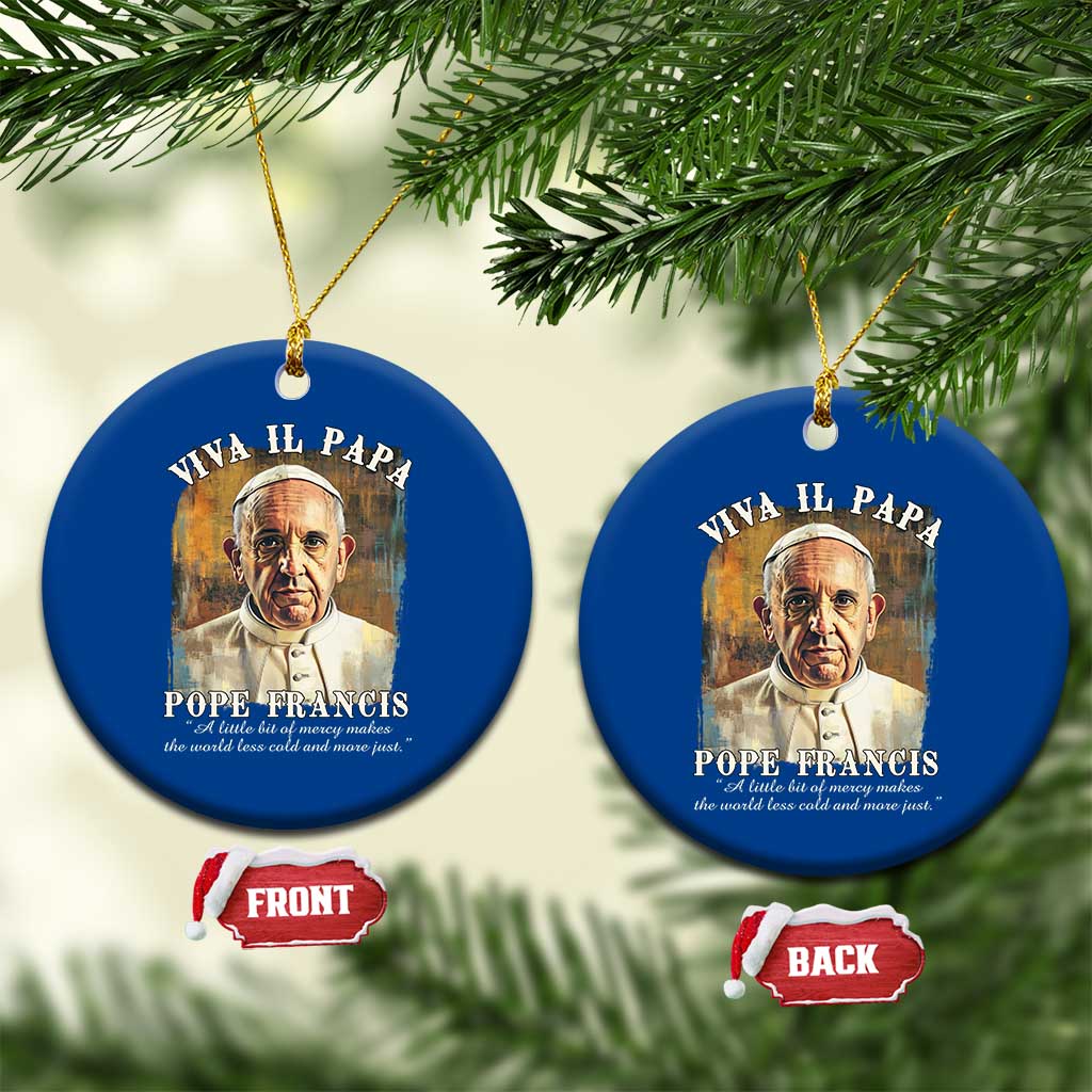 Viva il Papa Pope Francis Ceramic Ornament Papa Memorial Tribute TS02 1pc Blue Print Your Wear