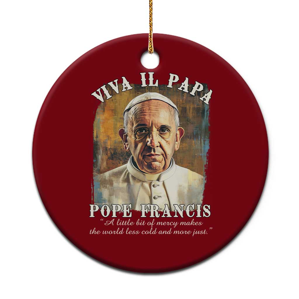 Viva il Papa Pope Francis Ceramic Ornament Papa Memorial Tribute TS02 1pc Red Print Your Wear