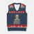 Pope Francis Inspirational V-Neck Knit Sweater Vest Build Bridges Not Walls TS02 Navy Red Print Your Wear