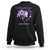 Purple Butterfly Alzheimer's Awareness Sweatshirt I Will Remember For You ALZ Support Squad TS02 Black Print Your Wear