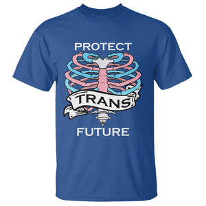 Protect Trans Kids Skeleton T Shirt Transgender Future LGBT Pride Flag LGBTQ Support TS02 Royal Blue Printyourwear