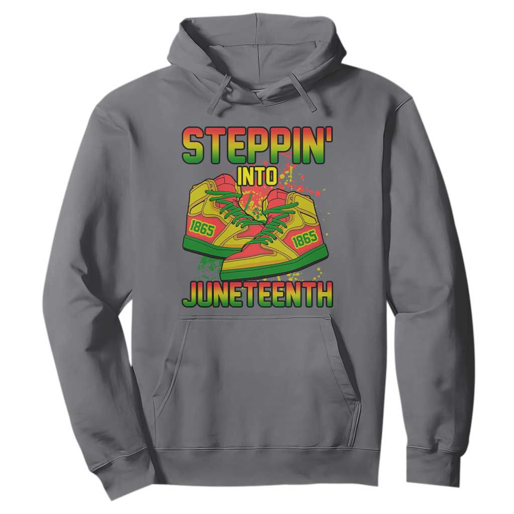 Steppin' Into Juneteenth 1865 Hoodie African American History Pride TS02 Charcoal Print Your Wear